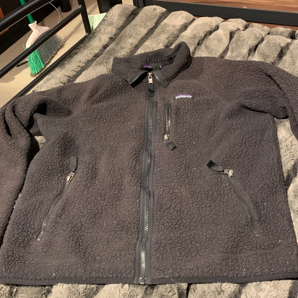 #595 “Patagonia” Used Brown Fleece Zip-Up Jacket